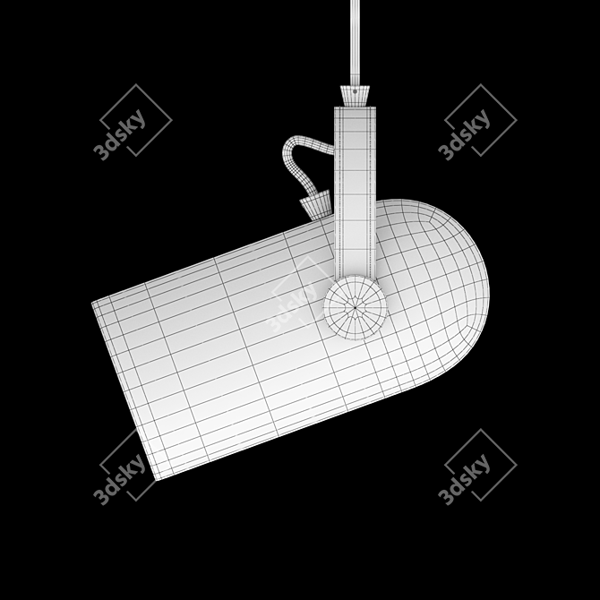 Modern Bullet Suspension Lamp 3D model image 3