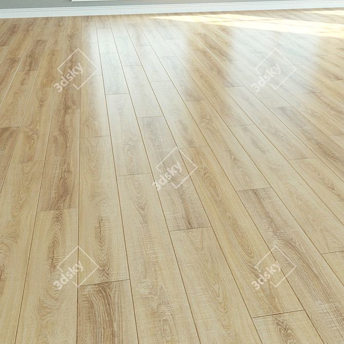 Natural Wood Laminate Flooring 3D model image 2