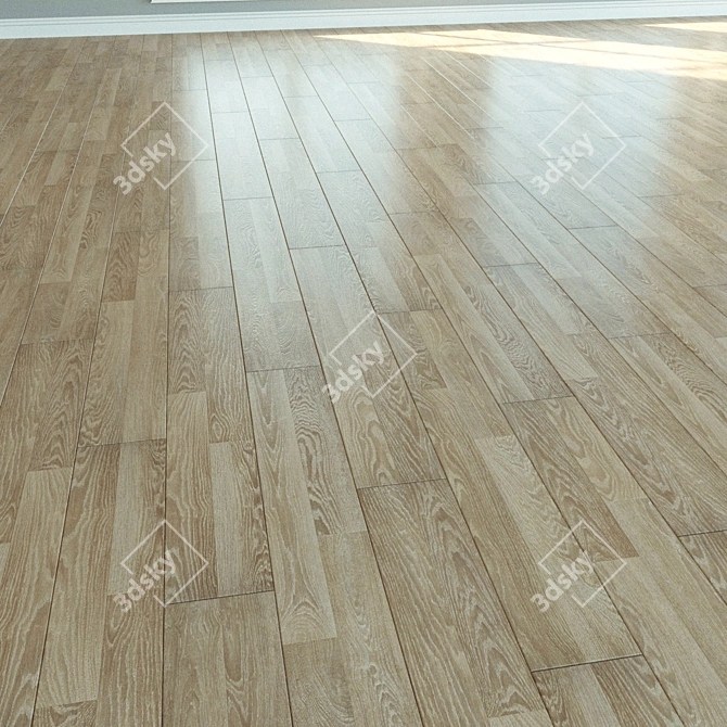 Natural Wood Laminate Flooring 3D model image 3