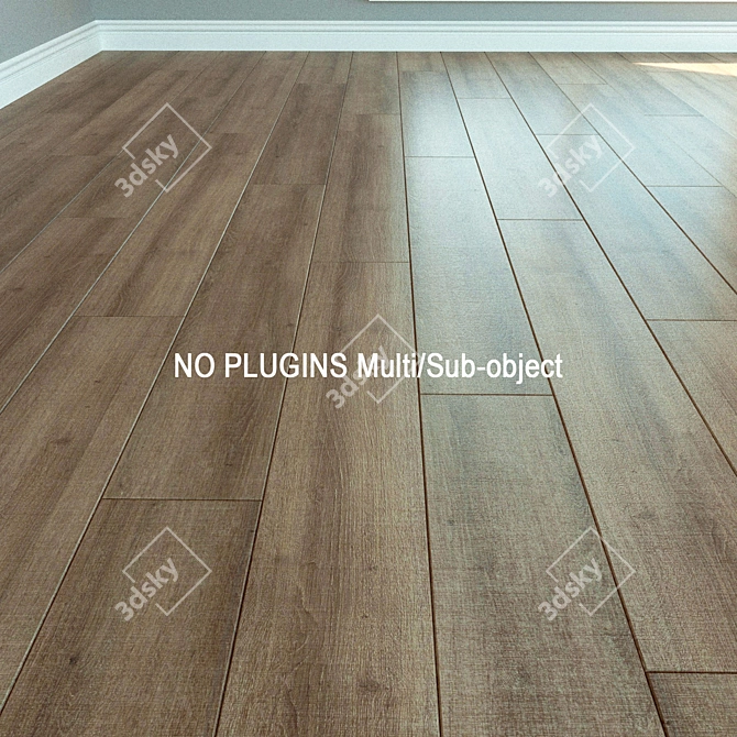 Natural Wood Parquet Laminate 3D model image 1