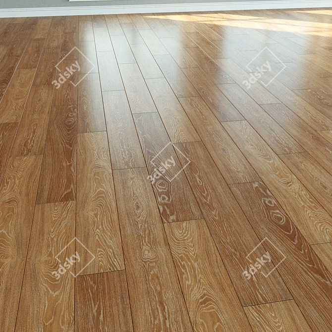 Natural Wood Laminate Flooring 3D model image 3