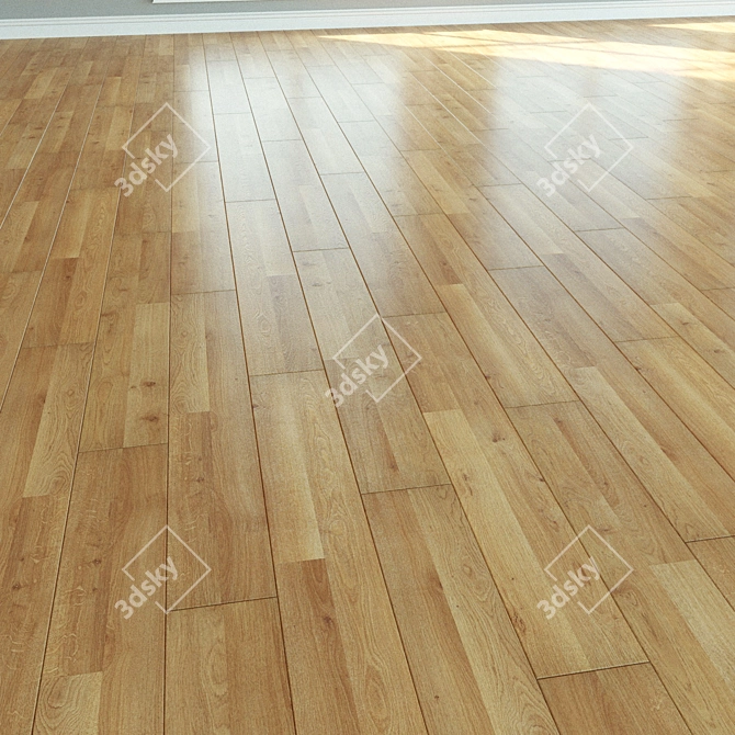 Natural Wood Laminate Flooring 3D model image 3