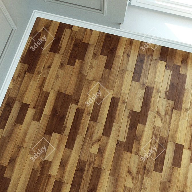 Natural Wood Laminate Flooring 3D model image 2