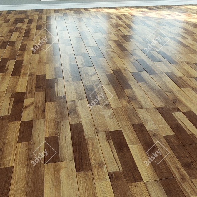 Natural Wood Laminate Flooring 3D model image 3