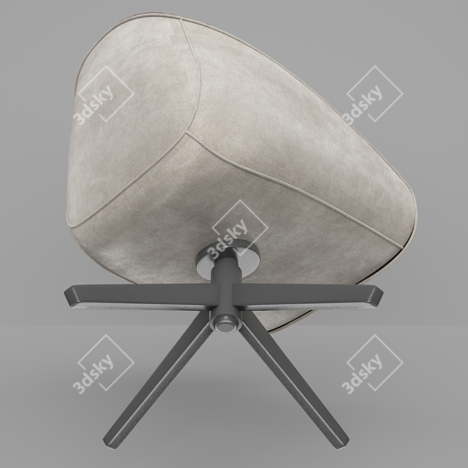 Tabano Swivel Chair: Comfort & Style 3D model image 3