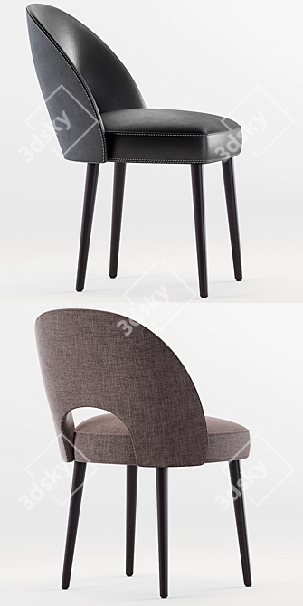 Graphite Grey Rory Dining Chairs - Set of 2 3D model image 2
