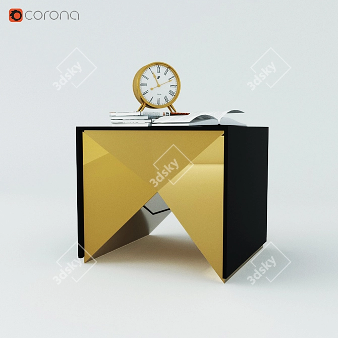 Modern Nova Side Table - Compact and Stylish 3D model image 1