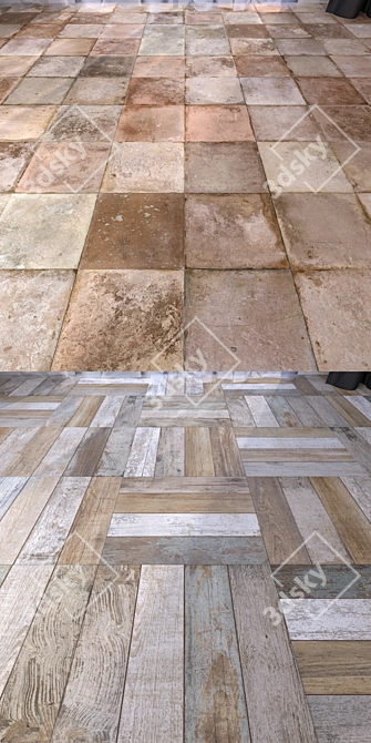 Peronda Floor Set: 10 Texture Vray Material 3D model image 2