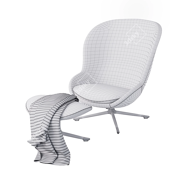 Elevate Your Comfort: Hyg Lounge Chair 3D model image 2