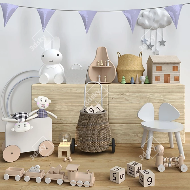 Playful Paradise: Children's Room Essentials. 3D model image 1