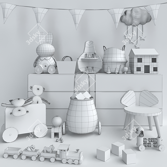 Playful Paradise: Children's Room Essentials. 3D model image 2