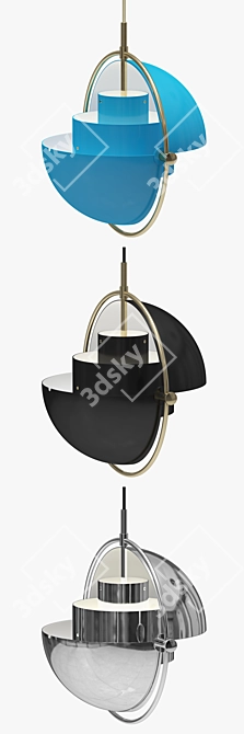 GUBI Multi-Lite Pendant: Timeless Elegance 3D model image 2