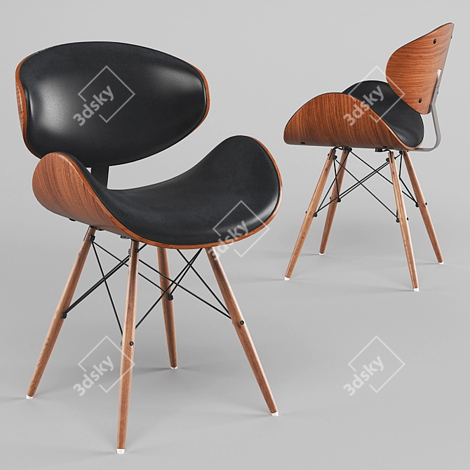 Mid-Century Madonna Accent Chair 3D model image 1