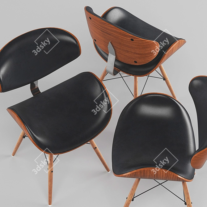 Mid-Century Madonna Accent Chair 3D model image 3