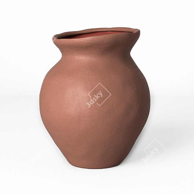 Title: Ceramic Glazed Vase - 31cm 3D model image 1