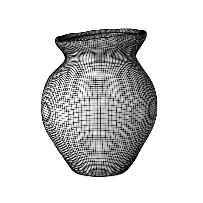 Title: Ceramic Glazed Vase - 31cm 3D model image 2