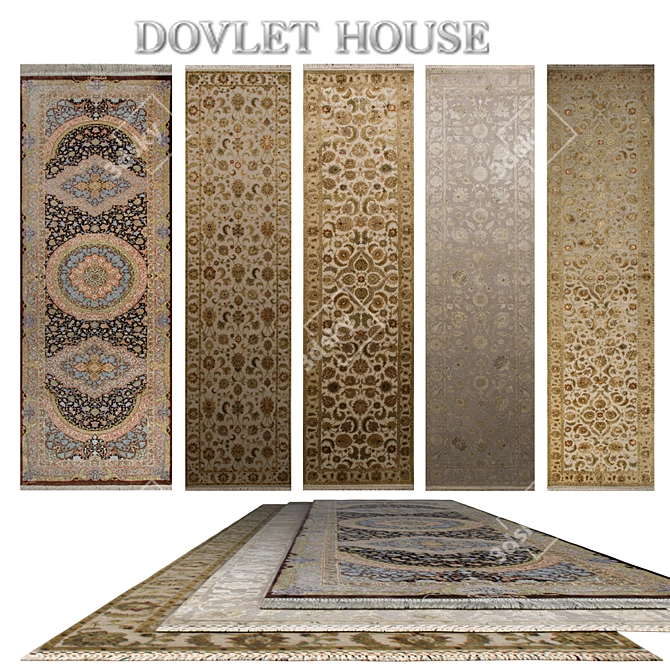 5-Piece DOVLET HOUSE Carpet Tracks (Part 2) 3D model image 1