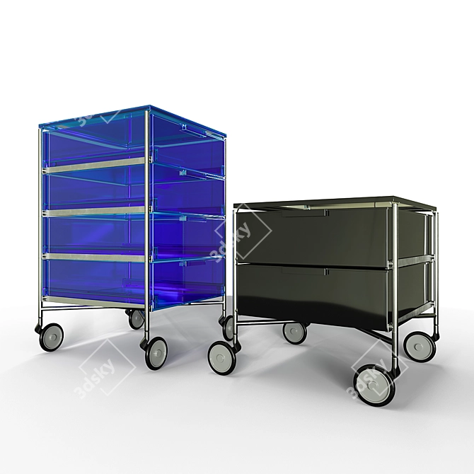 Kartell Mobil Set: Stylish Storage Accessories 3D model image 1