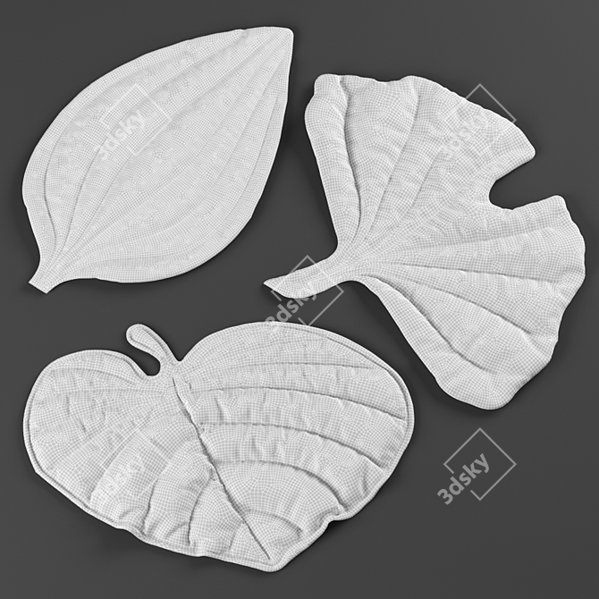 Leaf Blanket: Cozy Plaid for Versatile Use 3D model image 2