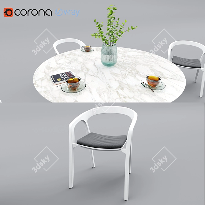 Mattiazzi MC1 She Said Chair & Table 3D model image 2