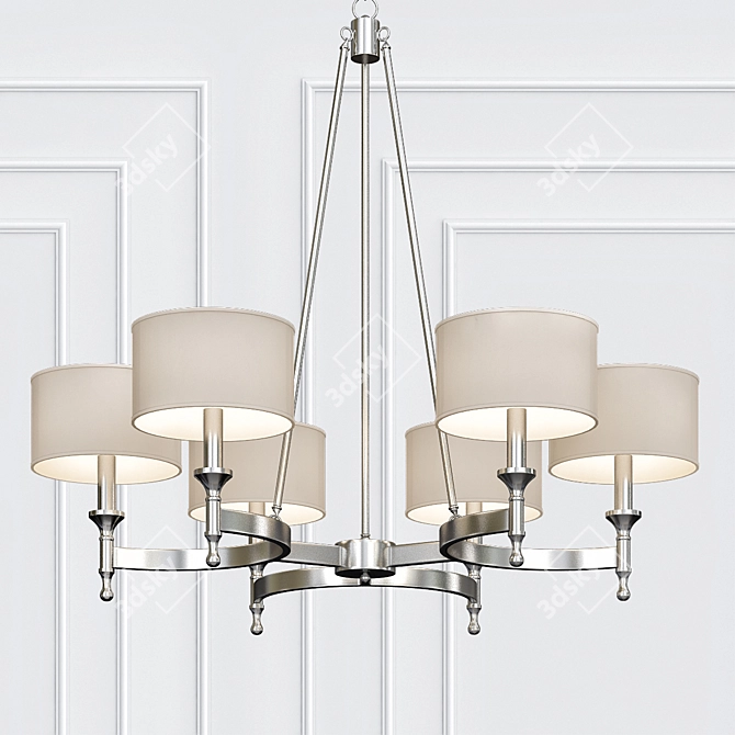 Elegant ELK Group Chandelier 3D model image 1