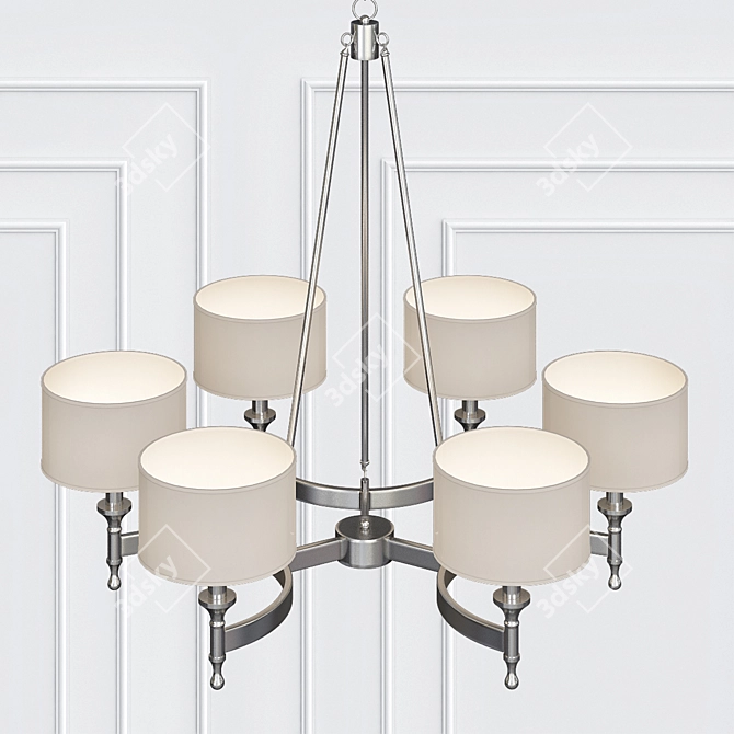 Elegant ELK Group Chandelier 3D model image 2