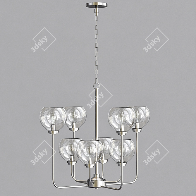 Elegant ELK Chandelier 3D model image 1