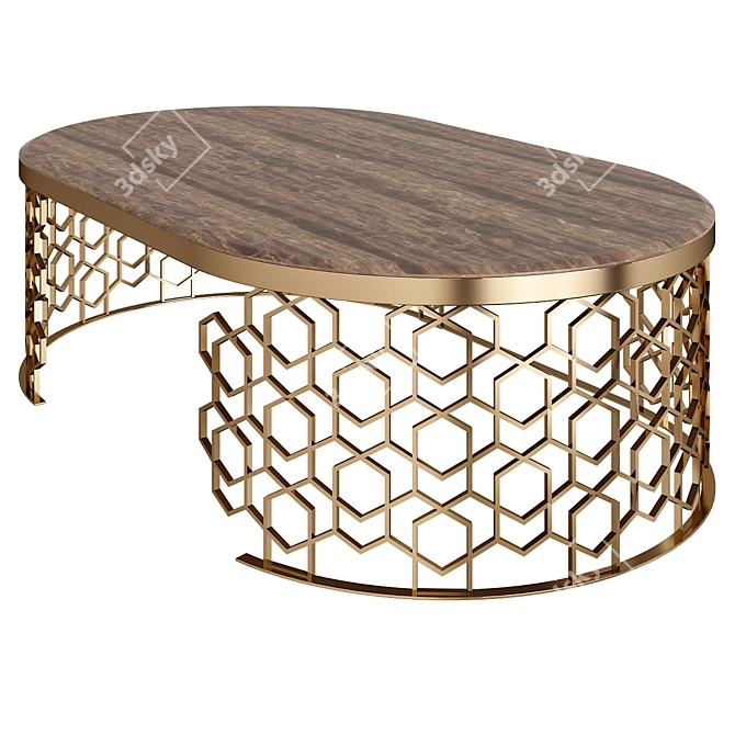 Elegant MANFRED Longhi Coffee Table 3D model image 1