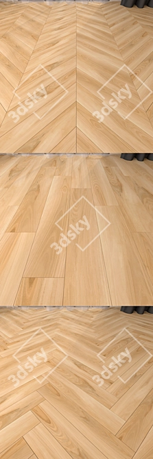 Versatile Parquet Floor Set 23: Linear, Herringbone & Chevron Patterns with Corona + Vray Render 3D model image 2