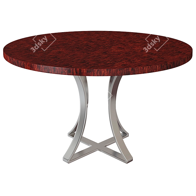 Modern Capital Table Set 3D model image 1