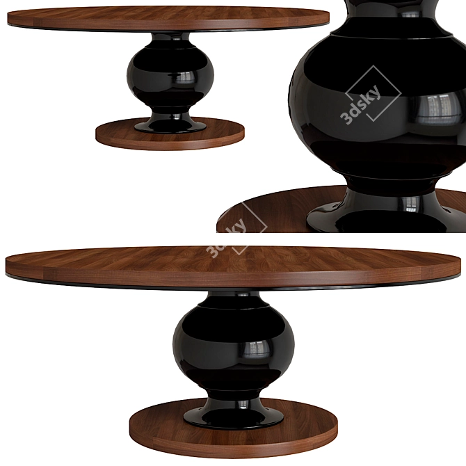 Modern Table KEMP-T | CAPITAL | 180x180x77cm 3D model image 1