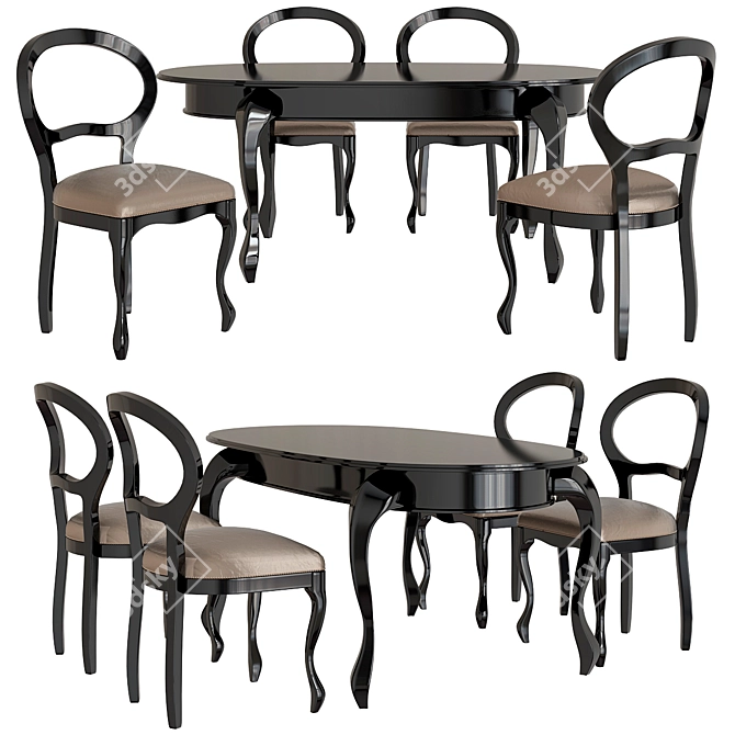 MODERN VOGUE Table: 160x110x76 cm 3D model image 1