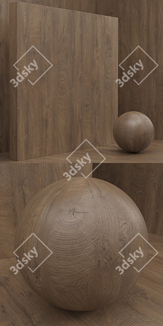 Title: Seamless Wood Veneer Box Set 3D model image 2