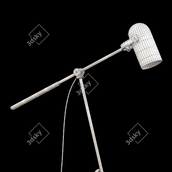 Sleek Bullet Floor Lamp 3D model image 2