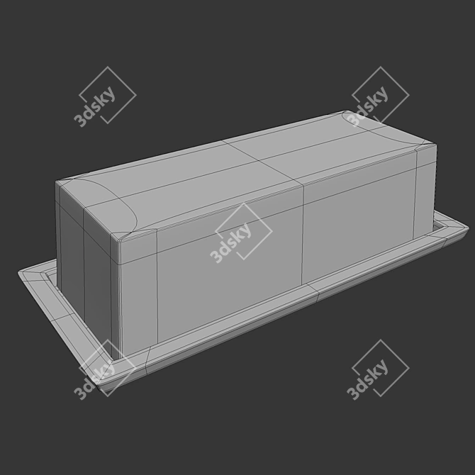 Modern Stick Butter Dish: Stylish Convenience 3D model image 2