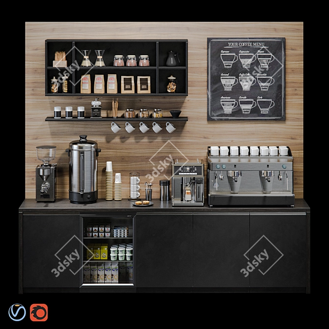 Ultimate Coffee Bar Experience 3D model image 1