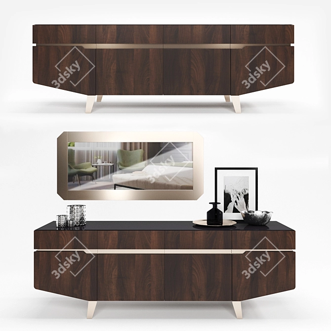 Moderno Accademia Living Room Collection 3D model image 1