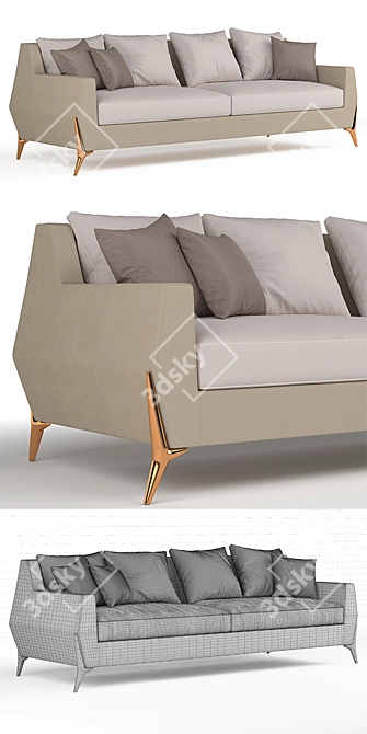 Luxury Gem Sofa | 3DMax 3D Model 3D model image 2