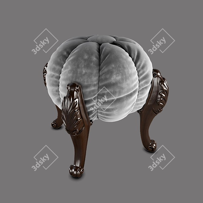 Elegant Boemia Pouf by Volpi 3D model image 1