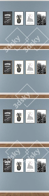 Modern Wall Art Set No. 559 3D model image 3