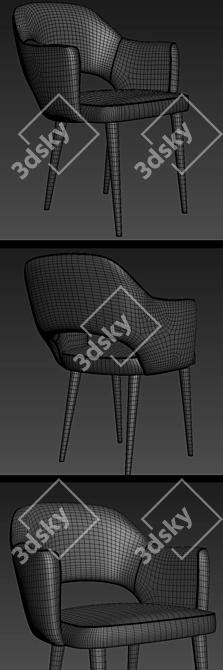 Modern Euro Saarinen Dining Chair Set 3D model image 2