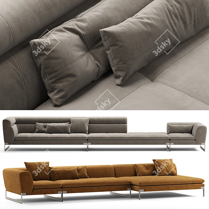  Modular Viktor Sofa with 8 Configurations 3D model image 1