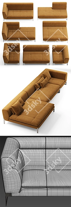  Modular Viktor Sofa with 8 Configurations 3D model image 3