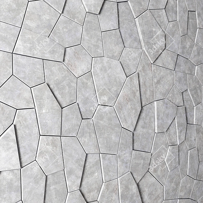 Polygons Decorative Panel 3D model image 1