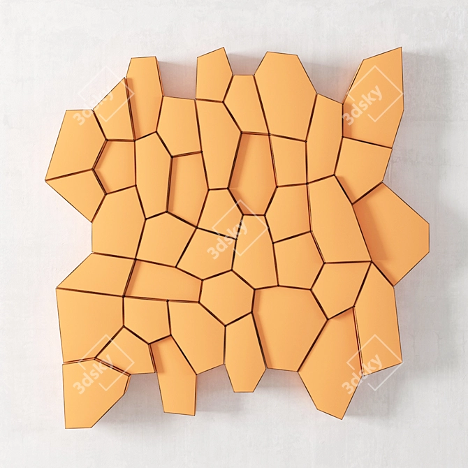 Polygons Decorative Panel 3D model image 3