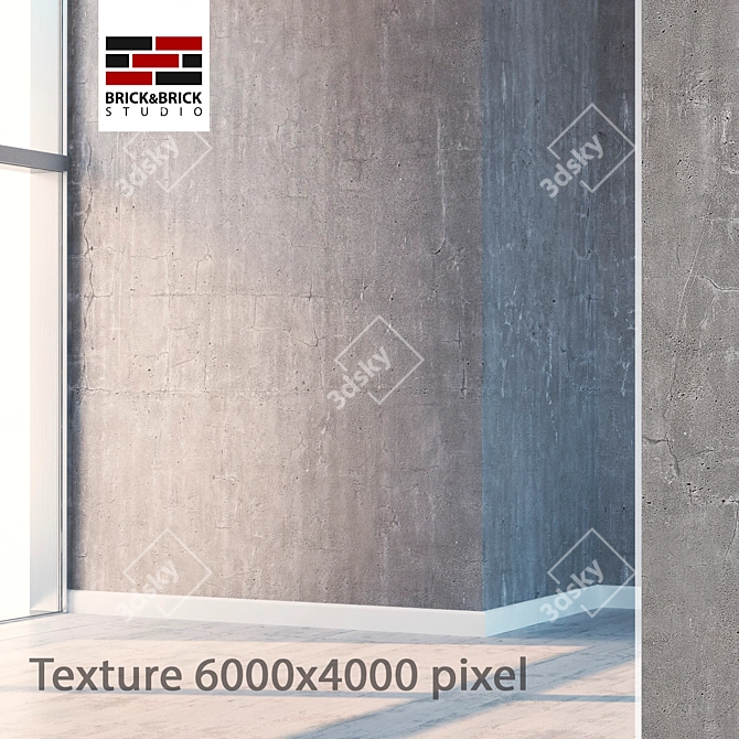 Seamless Plaster Texture Kit 3D model image 1