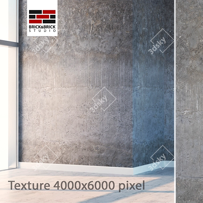 Seamless Detailed Concrete 3D model image 1