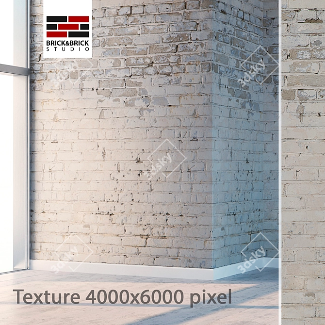 Seamless Brick Texture for Vray 3D model image 1