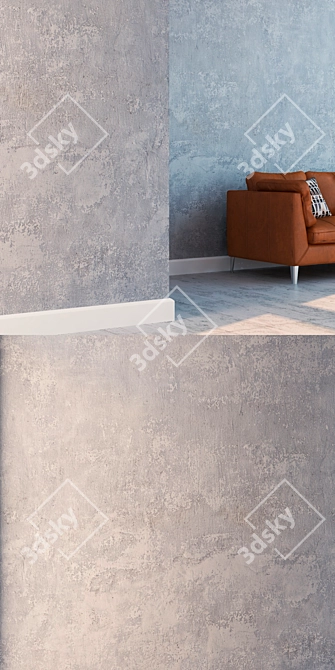 High Detail Seamless Plaster with Displacement and Normal Maps 3D model image 3