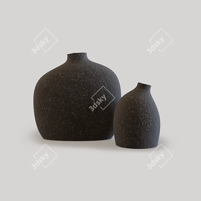 Elegant Decor Set: Sculpture, Vases & Lantern 3D model image 3